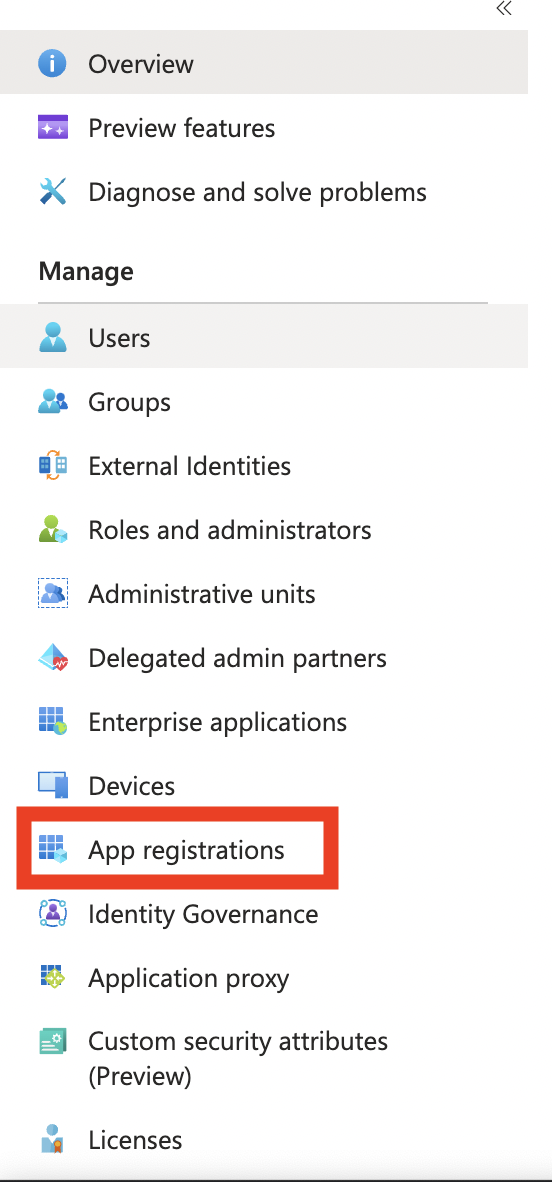 Select App Registrations Select App Registrations